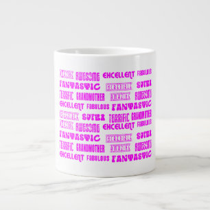 Coole rosa Großmutter-Positive des modernen Jumbo-Tasse