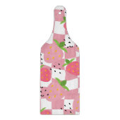 Coole rosa Kitchenette Erdbeeren Gestalt geprüft Schneidebrett (Vorderseite)