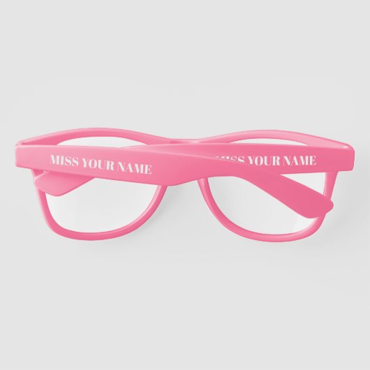 Coole rosa Sonnenbrille für Frauen (Rückseite)