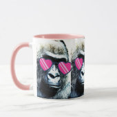 Coole Rosa-Tasse Gorilla Tasse (Links)