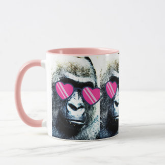 Coole Rosa-Tasse Gorilla Tasse