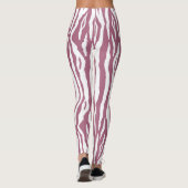 coole Rosa Tigerstreifen Muster Leggings (Rückseite)