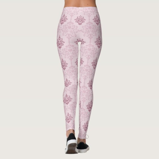 Coole Rosa-Ziermuster Leggings (Rückseite)