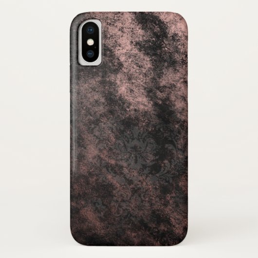 Coole Rose Gold Found Black Grunge Muster Case-Mate iPhone Hülle (Rückseite)