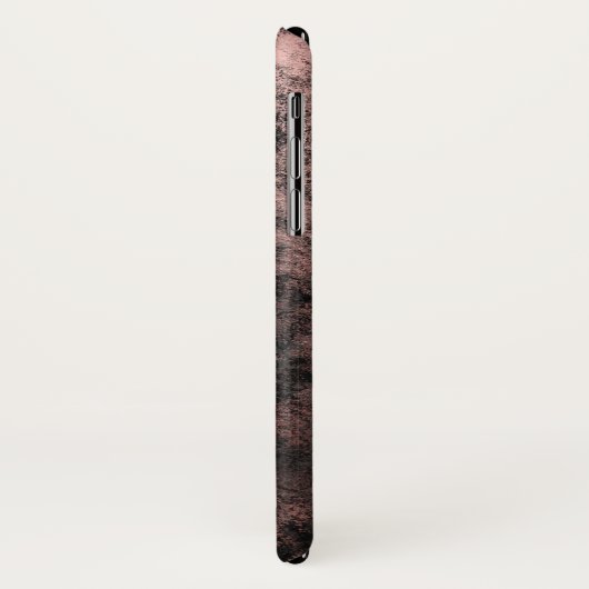 Coole Rose Gold Found Black Grunge Muster Case-Mate iPhone Hülle (Hinten/Links)