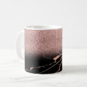 Coole Rose Gold Glitzer, Marmor - Personalisiert Kaffeetasse (Vorderseite Links)