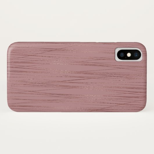 Coole Rose Goldfolie Streifen Muster Case-Mate iPhone Hülle (Rückseite (Horizontal))
