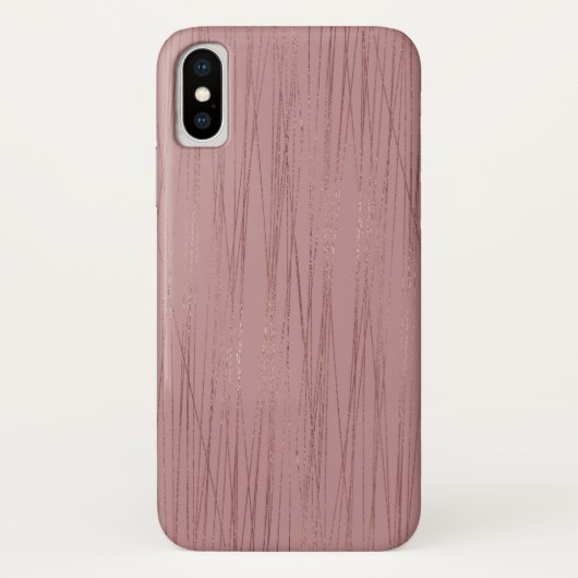 Coole Rose Goldfolie Streifen Muster Case-Mate iPhone Hülle (Rückseite)