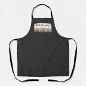 Coole Rose Goldhaar Stylist Comb Haar Salon Schürze (Vorderseite)