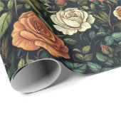 Coole Rose Rustikales Verpackungspapier Geschenkpapier (Rolleneckpunkt)