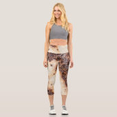 Coole rostige Metallstruktur Capri Leggings (Vorderseite)