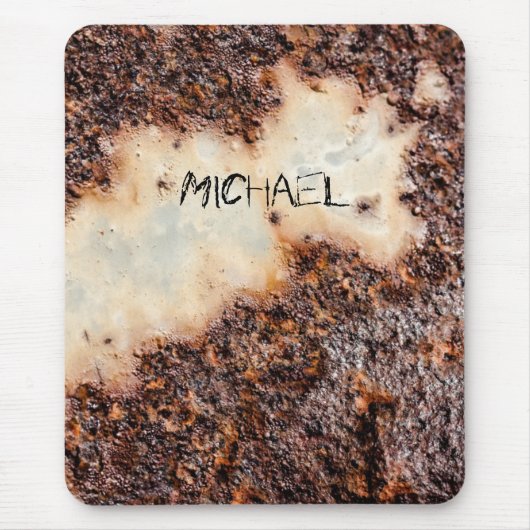 Coole rostige Metallstruktur Ihr Name Mousepad (Vorne)