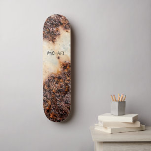 Coole rostige Metallstruktur Ihr Name Skateboard