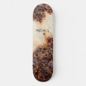 Coole rostige Metallstruktur Ihr Name Skateboard (Vorderseite)