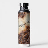 Coole rostige Metallstruktur Ihr Name Trinkflasche (Links)