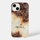 Coole rostige Metallstruktur Individuelle Name iPhone Hülle (Rückseite)