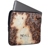 Coole rostige Metallstruktur Individuelle Name Laptopschutzhülle (Vorne Rechts)