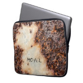 Coole rostige Metallstruktur Individuelle Name Laptopschutzhülle (Vorderseite Links)