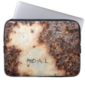 Coole rostige Metallstruktur Individuelle Name Laptopschutzhülle (Vorderseite)