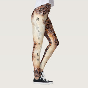 Coole rostige Metallstruktur Individuelle Name Leggings