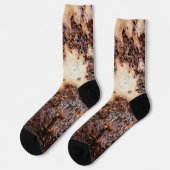 Coole rostige Metallstruktur Individuelle Name Socken (Linkes Detail)