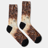 Coole rostige Metallstruktur Individuelle Name Socken (Rechts)