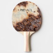 Coole rostige Metallstruktur Individuelle Name Tischtennis Schläger (Vorderseite)