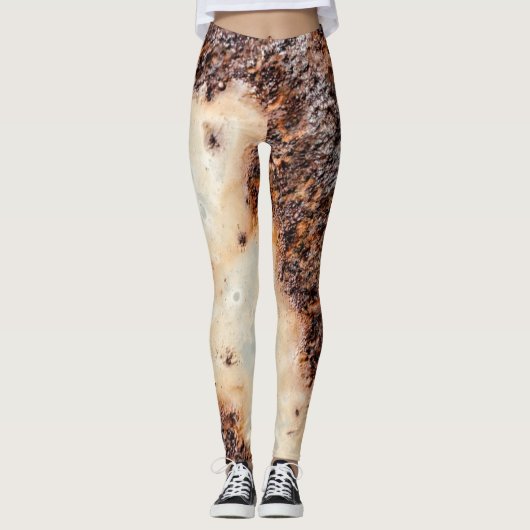 Coole rostige Metallstruktur Leggings (Vorderseite)