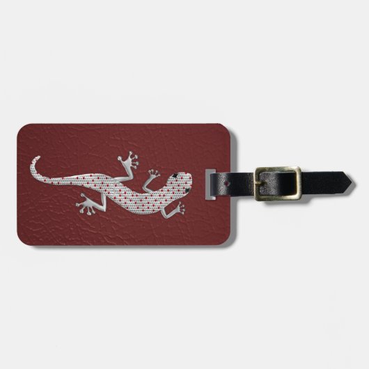 Coole Rot-Punkte-Effekt Gepäckanhänger (Vorderseite horizontal)