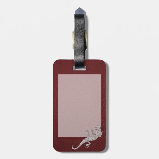 Coole Rot-Punkte-Effekt Gepäckanhänger (Rückseite vertikal)