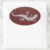 Coole Rot-Punkte-Effekt Ovaler Aufkleber (Tasche)