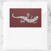 Coole Rot-Punkte-Effekt Rechteckiger Aufkleber (Tasche)