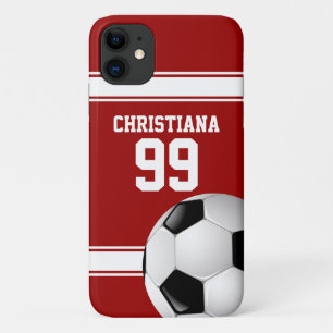 Coole Rot-Streifen Jersey Soccer Ball Case-Mate iPhone Hülle