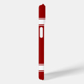 Coole Rot-Streifen Jersey Soccer Ball Case-Mate iPhone Hülle (Rückseite / Rechts)