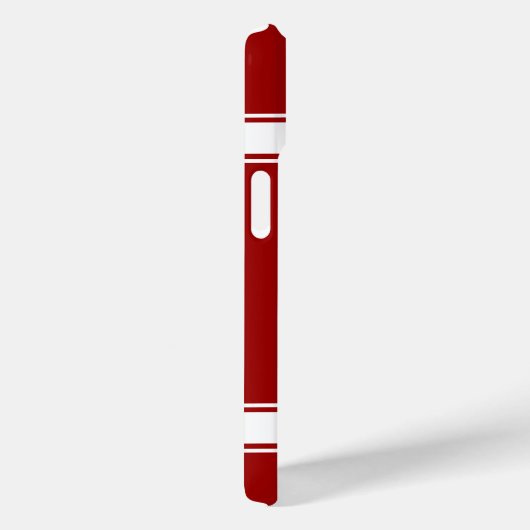 Coole Rot-Streifen Jersey Soccer Ball Case-Mate iPhone Hülle (Rückseite / Rechts)