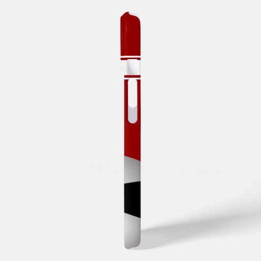 Coole Rot-Streifen Jersey Soccer Ball Case-Mate iPhone Hülle (Rückseite / Links)