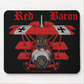 Coole rote Baron-Flugzeug-Mauspad-Design Mousepad