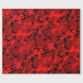 Coole Rote Camouflage Geschenkpapier (Flach)
