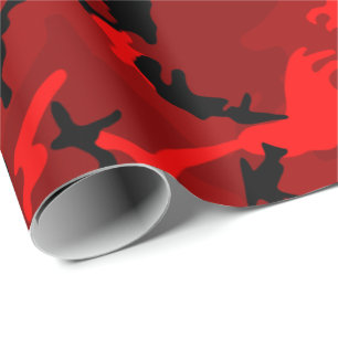 Coole Rote Camouflage Geschenkpapier