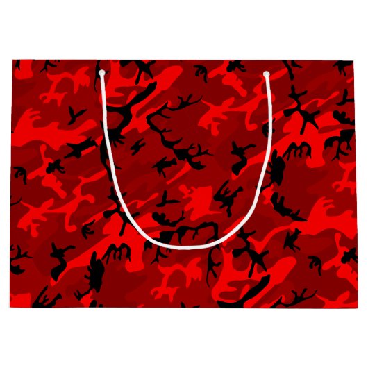 COOLE Rote Camouflage Große Geschenktüte (Vorderseite)