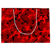 COOLE Rote Camouflage Große Geschenktüte (Rückseite)