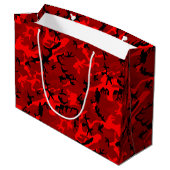 COOLE Rote Camouflage Große Geschenktüte (Rückseite Schrägansicht)