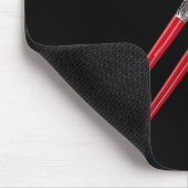 Coole rote Essstäbchen-Kostüm Mousepad (Ecke)