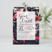 Coole rote Koi Fische im Wasser Einladung (Stehend Vorderseite)