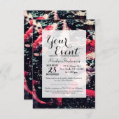 Coole rote Koi Fische im Wasser Einladung (Vorne/Hinten)