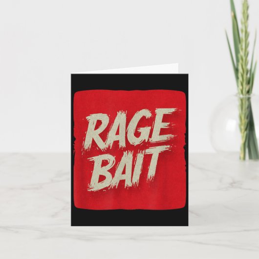 Coole rote Rage Bait Kostüm Karte (Vorderseite)