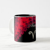 Coole rote schwarze zweifarbige tasse (Vorderseite Links)