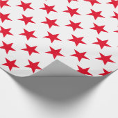 Coole Rote Sterne Muster 4. Juli Party Geschenkpapier (Ecke)