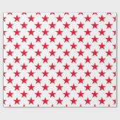 Coole Rote Sterne Muster 4. Juli Party Geschenkpapier (Flach)