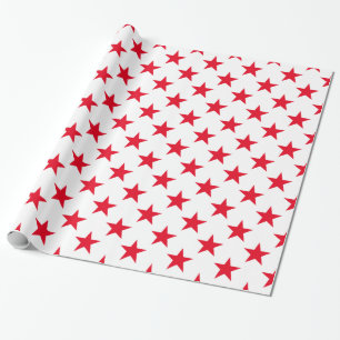 Coole Rote Sterne Muster 4. Juli Party Geschenkpapier